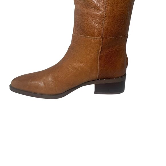 Franco Sarto Womens Daya Knee High Leather Riding Boots Zip Brown 6M Wide Calf - Picture 16 of 16